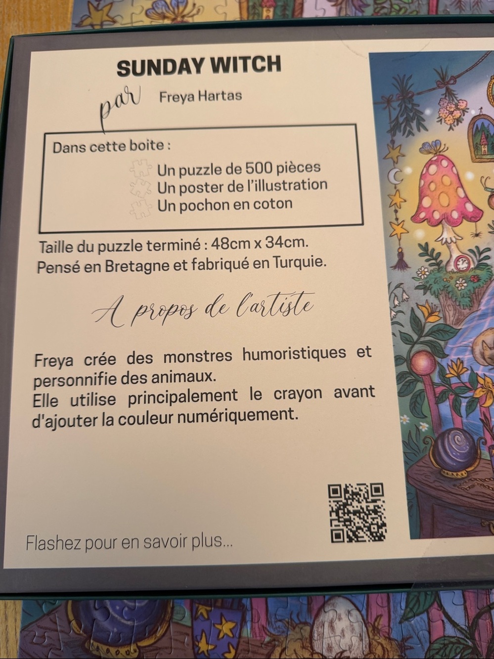 Puzzle by Trevell. 500ct. Sunday Witch - Picture 3 of 15